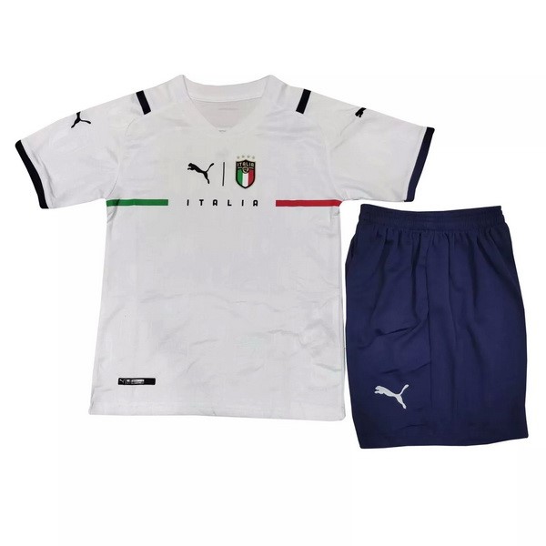 Camiseta Italia 2ª Kit Niño 2021 Blanco